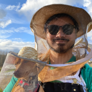 Catch Robin and apprentice beekeeper, Jerry celebrating Earth Day every day by beekeeping together!